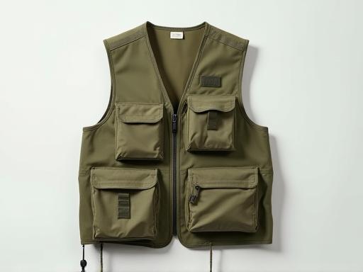 Fishing apparel vest with multiple pockets for outdoor use